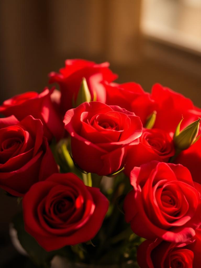 Beautiful red roses arrangement